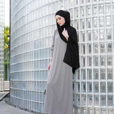 Heaven Lights - Carissa Dress - Inner Dress Polos Wanita Muslim XXL Grey