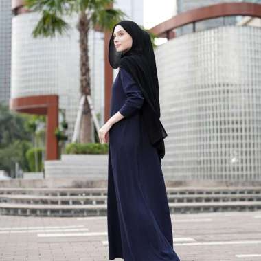 Heaven Lights - Carissa Dress - Inner Dress Polos Wanita Muslim XS Navy