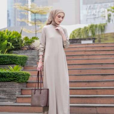 Heaven Lights - Carissa Dress - Inner Dress Polos Wanita Muslim XL Nude