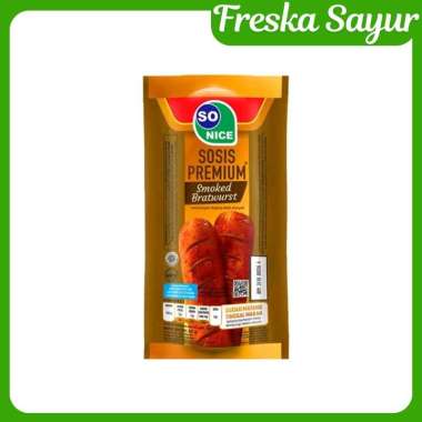 Promo Harga So Nice Sosis Siap Makan Premium Smoked Bratwurst 60 gr - Blibli