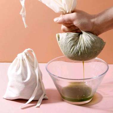 KAI25 Kantong Kain katun / Saringan Teh Rempah Kantong Teh Celup Kosong Tea Bag Kantong Teh Kopi Rem