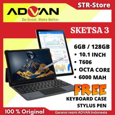 ADVAN TAB SKETSA 3 6/128 GB GARANSI RESMI ADVAN SKETSA 3 6/128 GB TAB PLUS KEYBOARD TAB PLUS STYLUS 