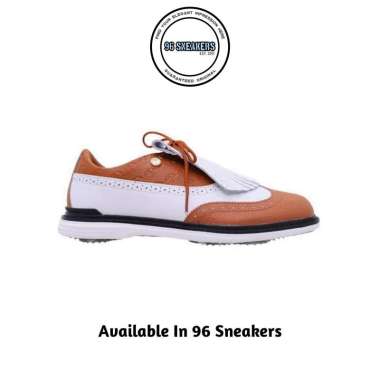 Sepatu Golf Pria Puma X Arnold Palmer Royale Wingtip White Leather Brown Black (311501-01) ORIGINAL