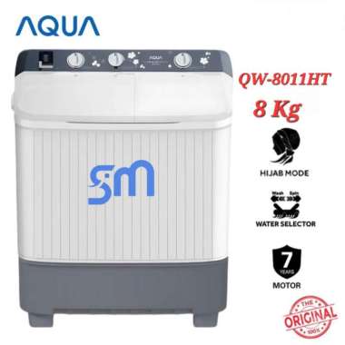 Mesin cuci Aqua QW-8011HT 8 Kg 2 tabung QW8011HT washing twin tube