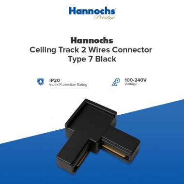 Hannochs Lampu Sorot Rel Track Light Ceiling Track 2 Wires Connector Type 7 Black