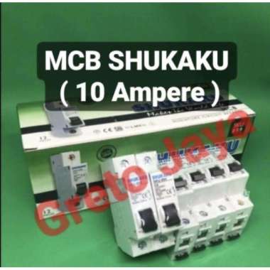 ( 10A ) MCB SHUKAKU 10 A Amper Ampere C10 SNI Sukaku 1 Phase P 1P Murah Not Specified