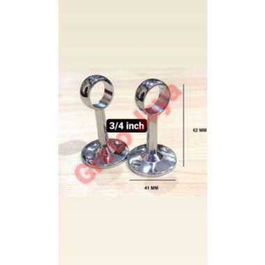 Braket P Tembus Lubang Tiang Tengah Bracket Pipa Sambungan Lemari Stainless Bulat Gantungan Brecket 