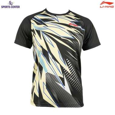 Special Price Kaos / Jersey Badminton Lining Player ATSU799 Black Yellow S