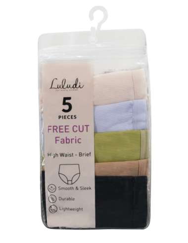 Luludi Saver Pack LP 5047A - MIX - FREE CUT FABRIC - High Waist Panty MIX EL