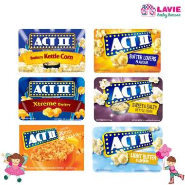 ACT II Microwave Popcorn Semua Varian Rasa (Caramelo, Sweet & Salty, Butter, Cheddar, dll) - Lavie B
