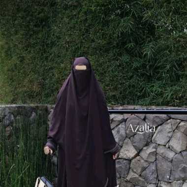 Gamis Azalia set ped antem by juju syar'i| gamis set syar'i| gamis terbaru L jetblack