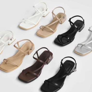 SAPPUN Brida Strap Sandals (2.5cm) - Sandal Strap Wanita 38 BLACK/ARTIFICIA