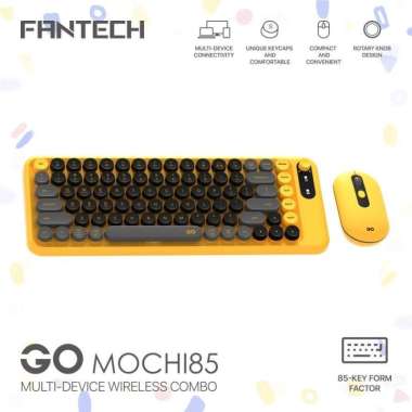 Fantech GO MOCHI85 WK898 Wireless Keyboard + Mouse Yellow