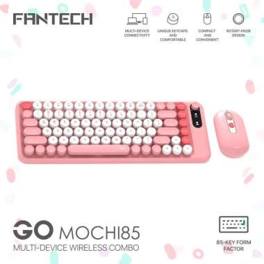 Fantech GO MOCHI85 WK898 Wireless Keyboard + Mouse Pink