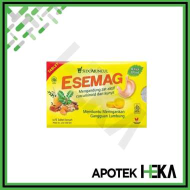 Esemag Strip isi 6 Tablet - Meringankan Sakit Lambung Maag
