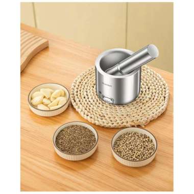 HELIDFANDA Stainless Steel Mortar and Pestle Cobek Ulekan - A08701