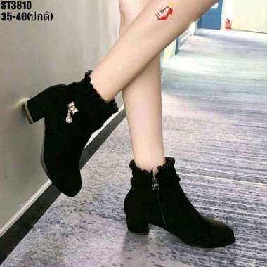 Sepatu boot wanita Korean style m34 sepatu boots sepatu heels sepatu high heels perempuan sepatu pes
