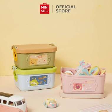 Miniso X Disney Songsong Series Cartoon Kotak Penyimpanan Pegangan Kartun Handle Multifuctional Stor