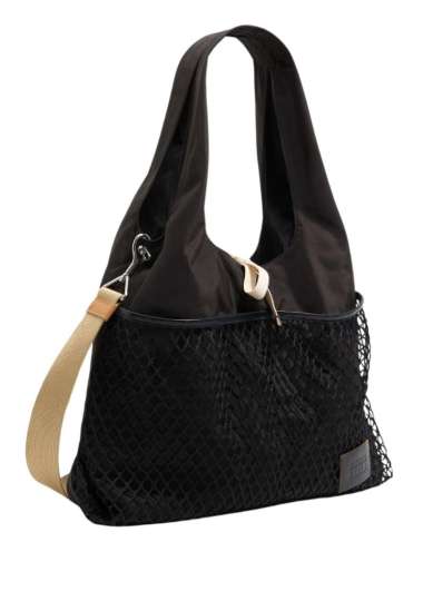 Large Black Nylon Paper Bag