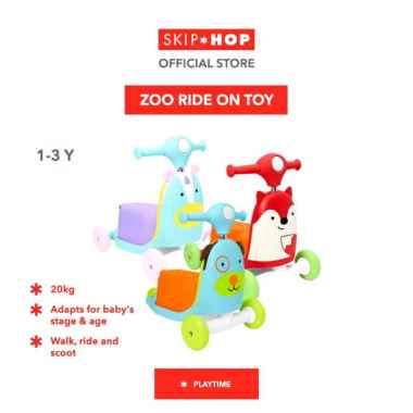 Skip Hop Zoo Ride On Toy 3in1 - Walker, Ride-On, Scooter - Lavie Baby House Fox