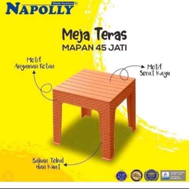Napolly NP45 Mapan Meja Plastik Motif Rotan