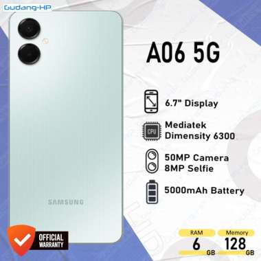 Samsung Galaxy A06 5G 6/128 GB Garansi Resmi SEIN Green