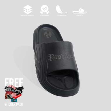 Prodigo * Sandal Pria Wira Hitam I Sandal Slop Pria Wanita I Sandal Slide Pria Casual I Sandal Ringa