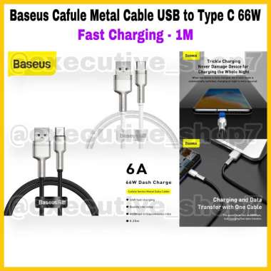 Baseus Cafule Metal Cable USB to Type C 66W - Fast Charging - 1M White