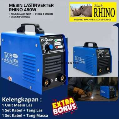 Mesin las Black Rhino Eco 120a Trafo las inverter 450watt ECO RHINO 120 amper Welding 450 watt Welde