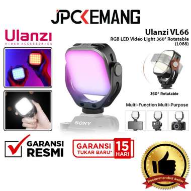 JPC KEMANG Ulanzi VL66 RGB LED Video Light 360° Rotatable Ulanzi VL 66 Flash Lightning (L088) GARANS