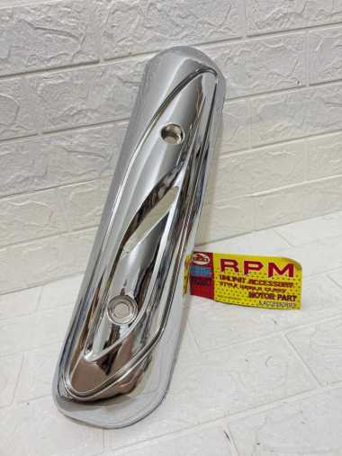 Cover Tutup Knalpot RPM Vario Crom Cover Tameng Knalpot Vario Chrome PNP