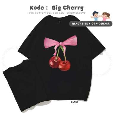 ELLIPSESINC Kaos Oversize Lengan Pendek Couple Keluarga / Anak Kids / Dewasa Big Cherry PENDEK JUMBO