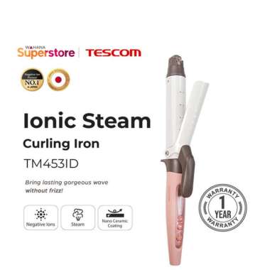 Tescom Pengeriting Rambut Ionic Steam Curling Iron - TM453ID | TM453-ID