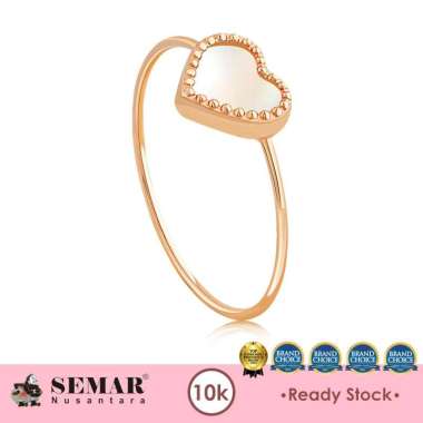 Cincin Emas Kalila Love Lite Gold 10K Semar Nusantara, Ukuran 18 Putih