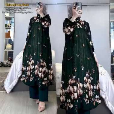 Laveta Set Tunik - One Set Wanita Kekinian Rayon Premium Baju Setelan Wanita Celana Kulot LD 110 Cm