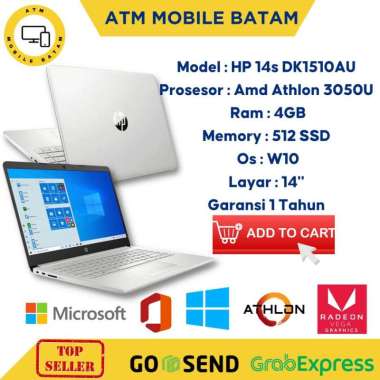 HP 14s DK1510AU AMD ATHLON 3050U 4/512GB W10 14" Gold