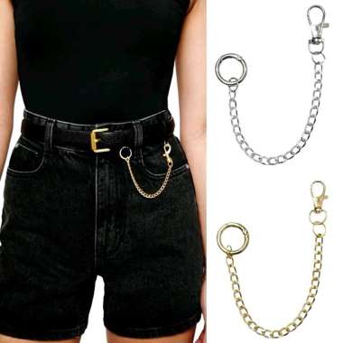 Rantai Celana Pendek Jeremy O Chain Belt Jeans Pants Rantai Unisex Dompet Punk Skena RC Jeremy Gold