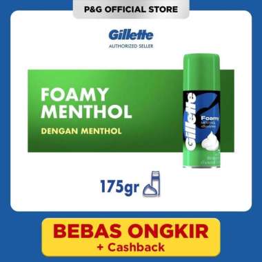 Gillette Shaving Foam Krim Alat Cukur Menthol 175g Shaving Cream