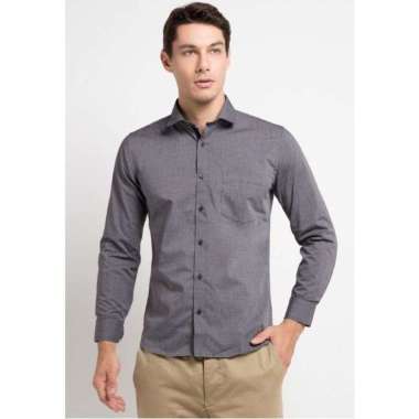 Kemeja Pria Charcoal Oliver Long Sleeve Woven Shirt SL111-2 ESL111CHARCOAL S