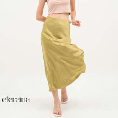 ETEREINE [Rok Satin Reine 90CM] - Satin Long Skirt - Rok Satin Panjang - S sampai 3XL M Gold