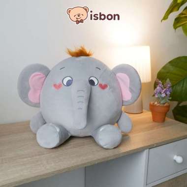 ISTANA BONEKA Gajah Bumble Bulat Rambut Pendek Gendut Mainan Anak Hadiah Ultah Halus Lembut Premium 