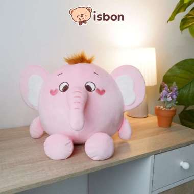 ISTANA BONEKA Gajah Bumble Bulat Rambut Pendek Gendut Mainan Anak Hadiah Ultah Halus Lembut Premium
