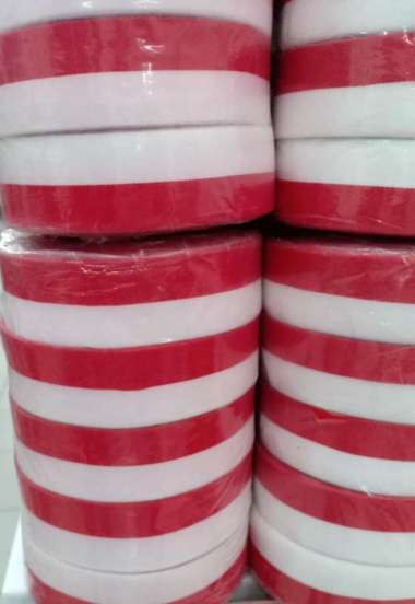 PITA Jepang Merah Putih Hiasan Dekorasi Dirgahayu 17 Agustus pita kain2,5cm