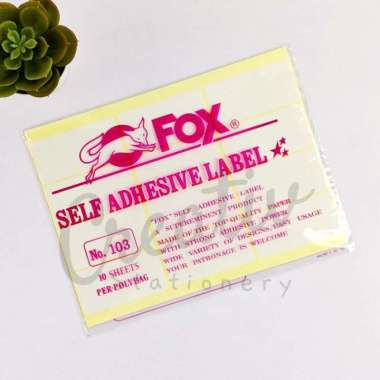 FOX Label Nama Label Undangan (1 pcs isi 10 lbr) 103