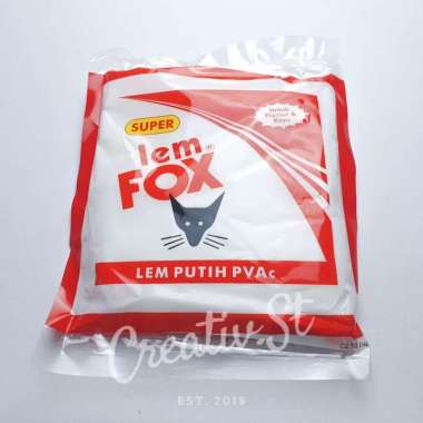 Fox Lem Putih Plastik 350gr Lem Kayu Kertas Triplek Lem Fox Plastik 350gr