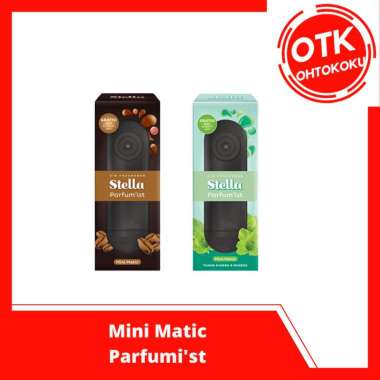 Stella Mini Matic Set Caffe Latte 40 ml- Alat Pengharum dan Pewangi Ruangan Otomatis untuk Ruangan M