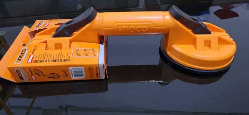 Glass Suction Cup (50Kg) INGCO HSU025001 - Kop Kaca Kaki 2 Dua Jaw Leg Vacuum Sucker GROSIR ECER MED