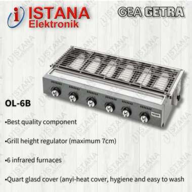 GETRA KOMPOR PANGGANGAN/GRILLER 6 TUNGKU OL-6B