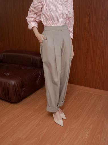 Ederra Layya Pants / Bawahan Wanita / Celana Wanita L/XL Latte
