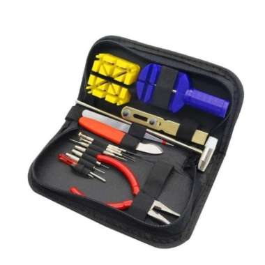 Pembuka Jam Tangan, Perlengkapan Alat Perbaikan Tool Servis Pembuka Jam Tangan Arloji Obeng Set Komp